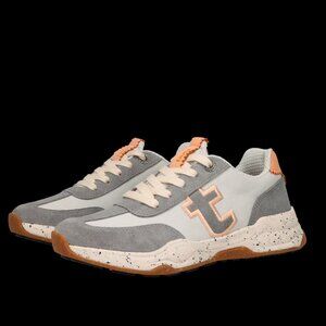 NEW TAOS Canvas Titan Comfort Trek Sneakers in grey/peach for women 1125 5t3